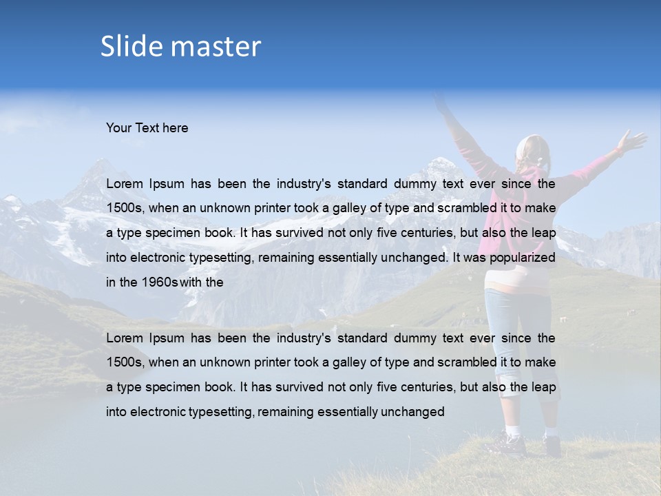 Sport Climbing Clouds PowerPoint Template