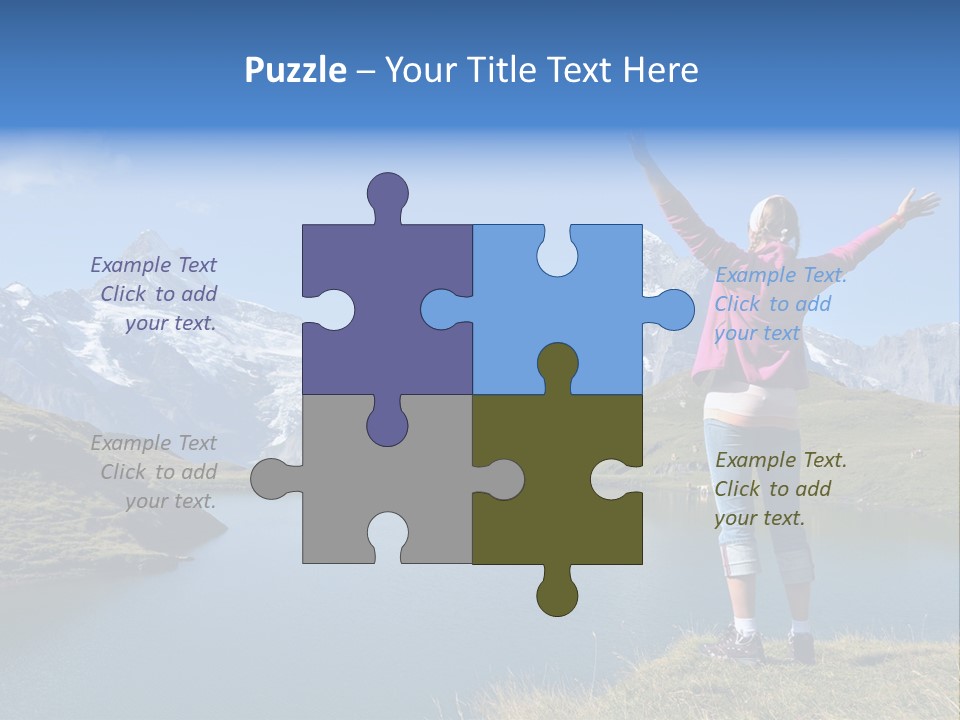 Sport Climbing Clouds PowerPoint Template