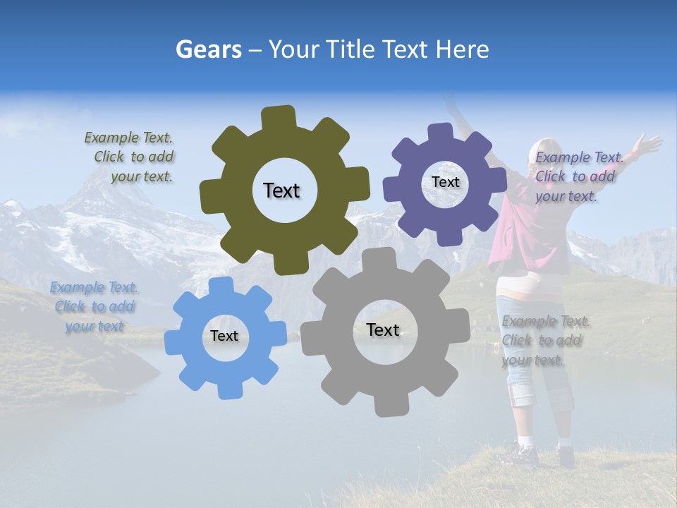 Sport Climbing Clouds PowerPoint Template