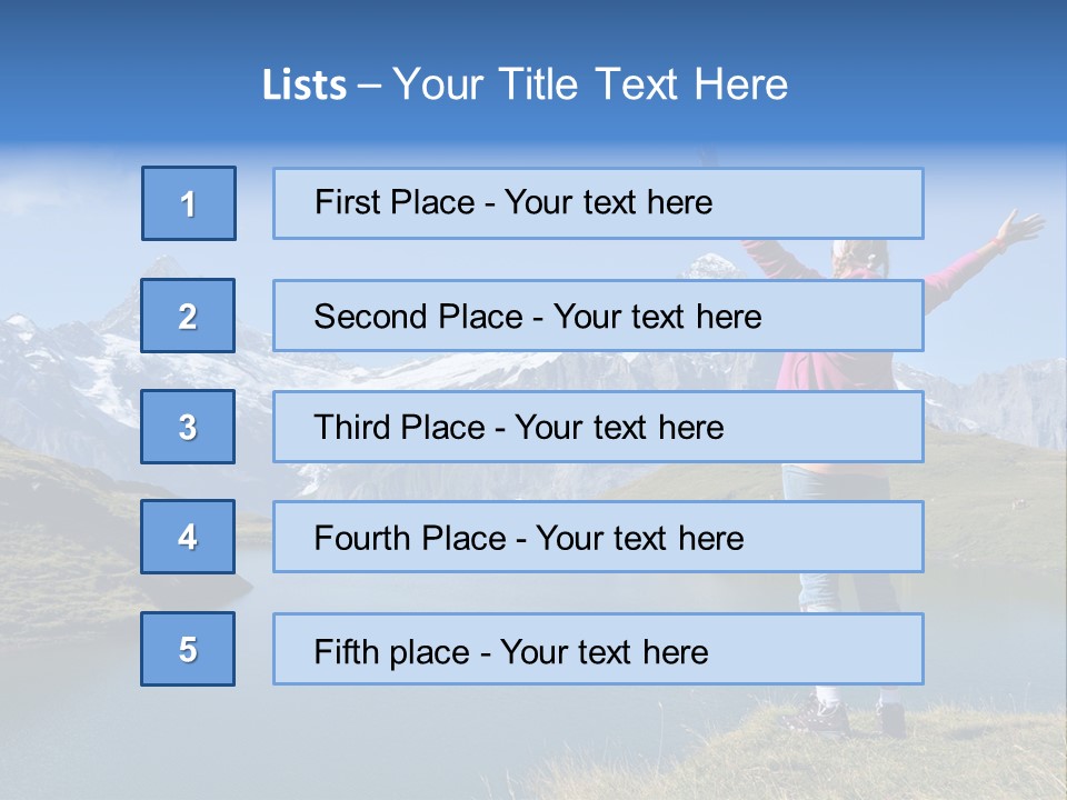 Sport Climbing Clouds PowerPoint Template