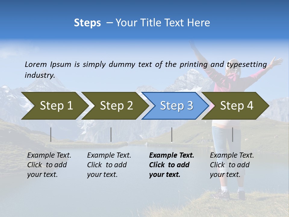 Sport Climbing Clouds PowerPoint Template