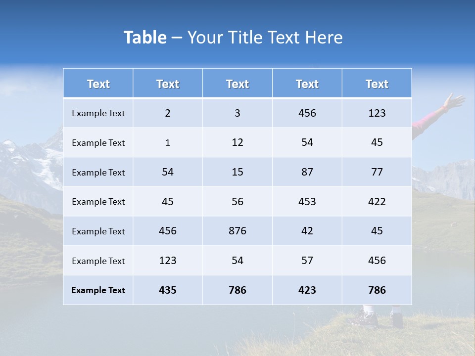 Sport Climbing Clouds PowerPoint Template