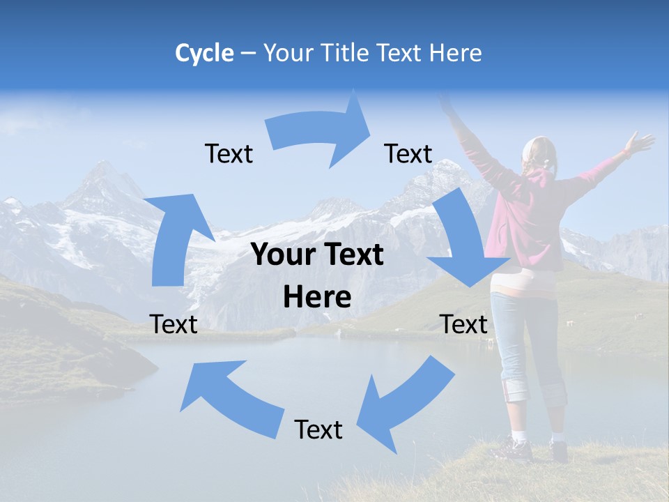 Sport Climbing Clouds PowerPoint Template