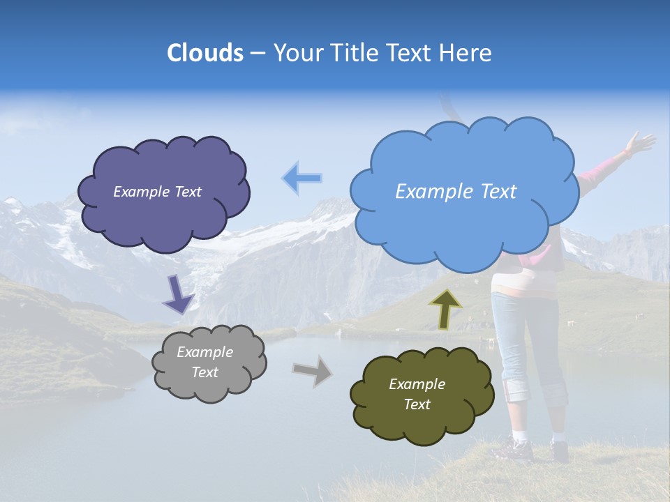 Sport Climbing Clouds PowerPoint Template