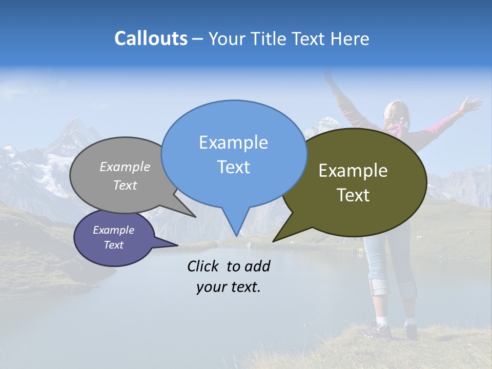 Sport Climbing Clouds PowerPoint Template