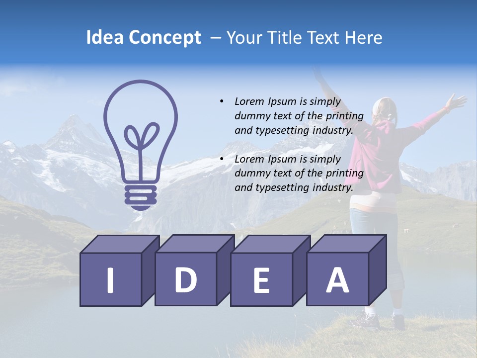 Sport Climbing Clouds PowerPoint Template