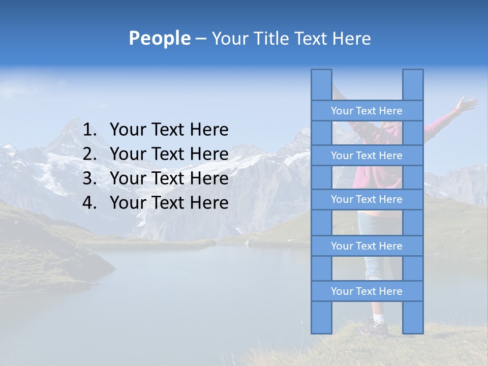 Sport Climbing Clouds PowerPoint Template