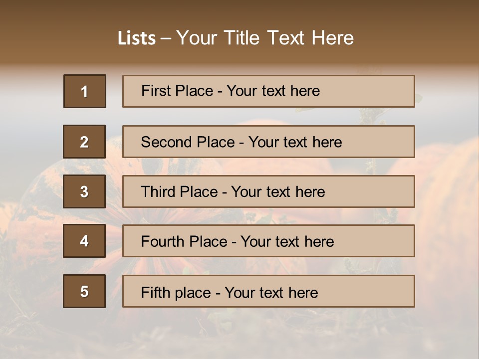Austria Pumpkin Field PowerPoint Template