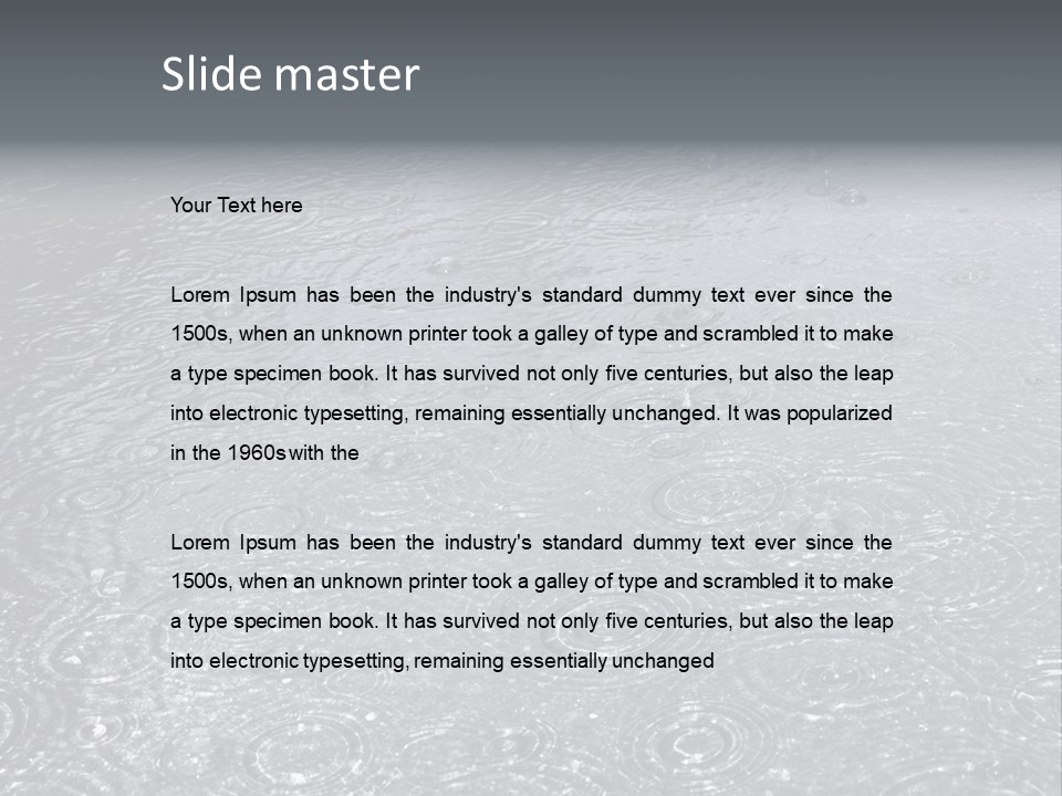 Moisture Street Pool PowerPoint Template
