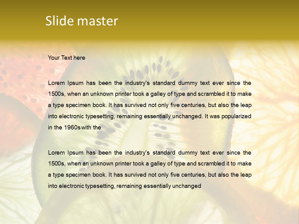 Vegetarian Freshness Orange PowerPoint Template