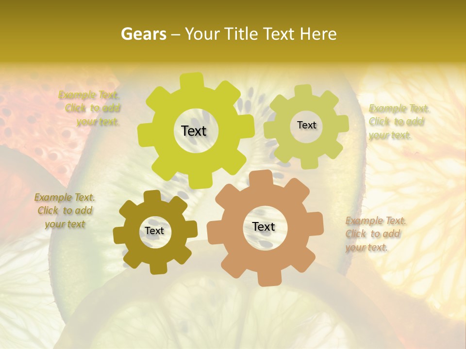 Vegetarian Freshness Orange PowerPoint Template