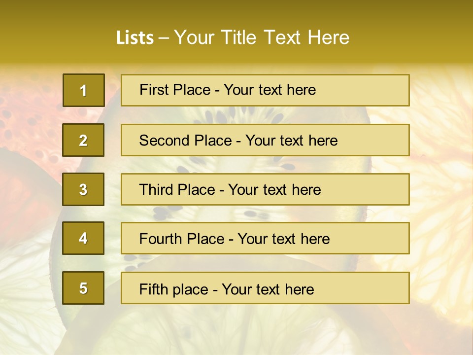 Vegetarian Freshness Orange PowerPoint Template