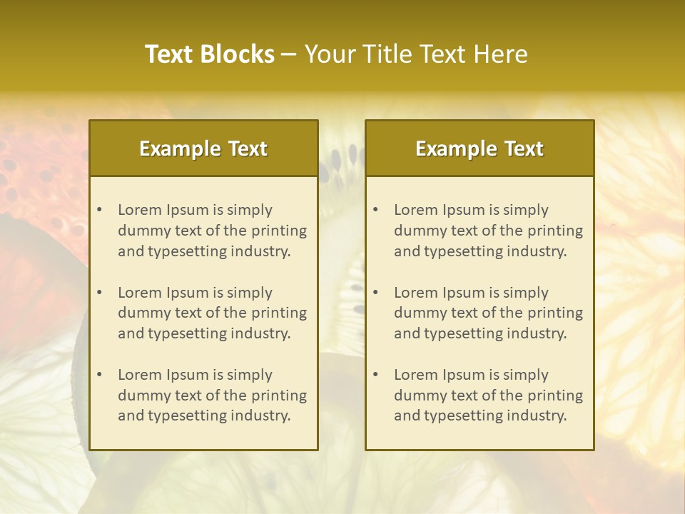 Vegetarian Freshness Orange PowerPoint Template