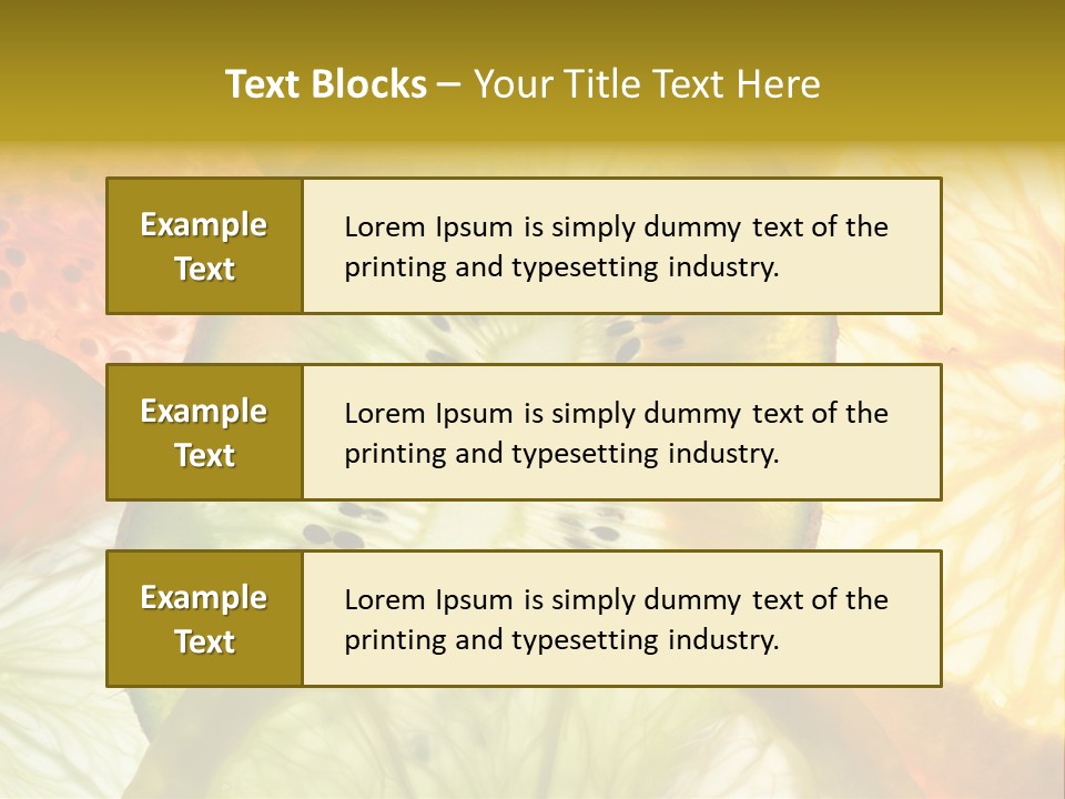 Vegetarian Freshness Orange PowerPoint Template