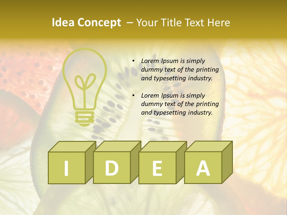 Vegetarian Freshness Orange PowerPoint Template