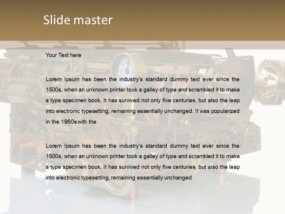 Futuristic Mechanical Typewriter PowerPoint Template