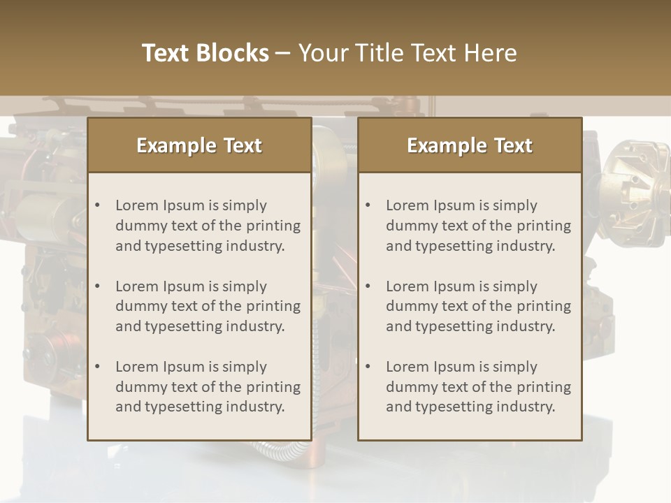Futuristic Mechanical Typewriter PowerPoint Template