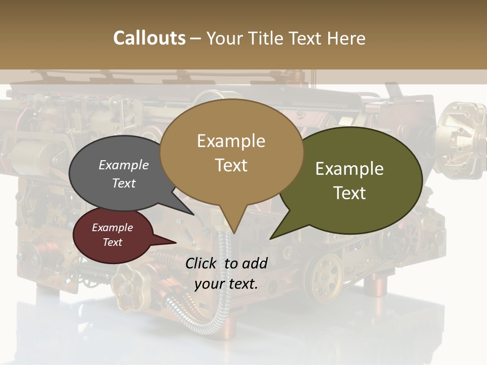 Futuristic Mechanical Typewriter PowerPoint Template