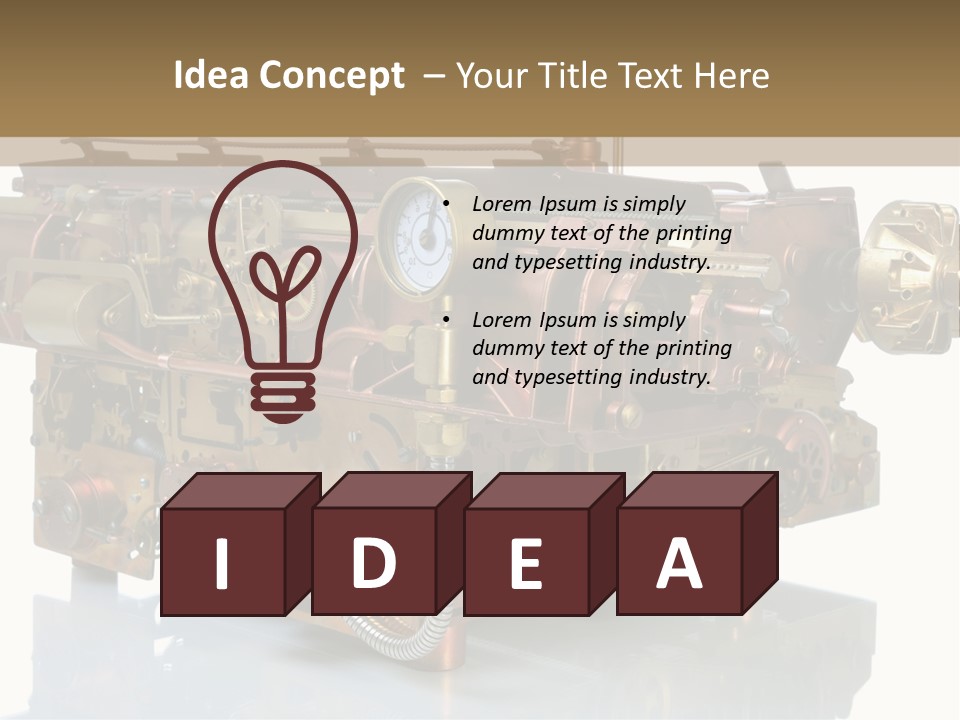 Futuristic Mechanical Typewriter PowerPoint Template