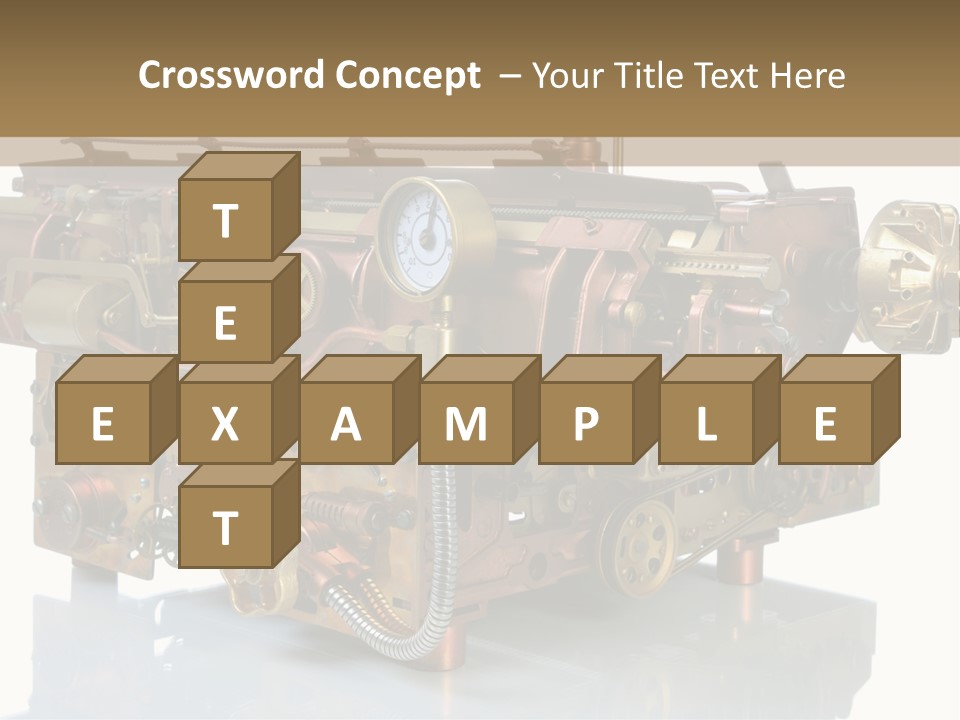 Futuristic Mechanical Typewriter PowerPoint Template