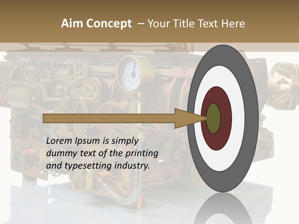 Futuristic Mechanical Typewriter PowerPoint Template