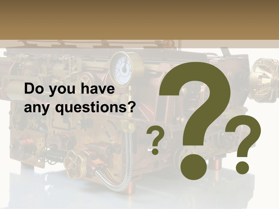 Futuristic Mechanical Typewriter PowerPoint Template