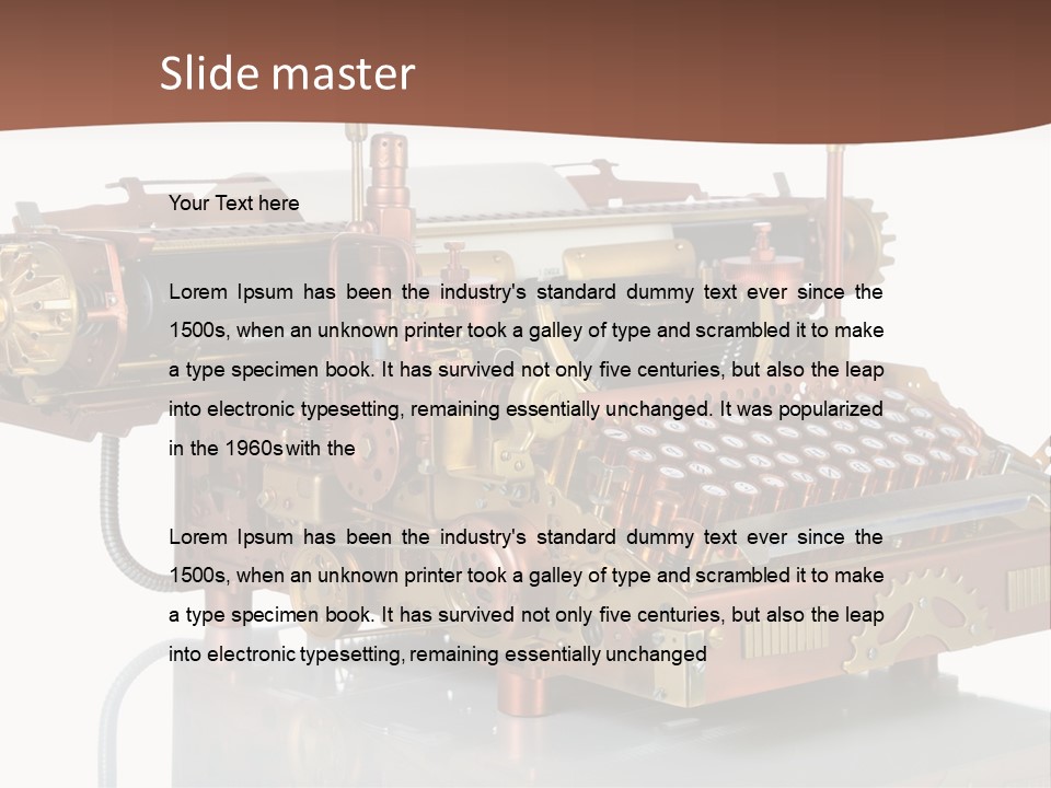 Button Communication Machine PowerPoint Template