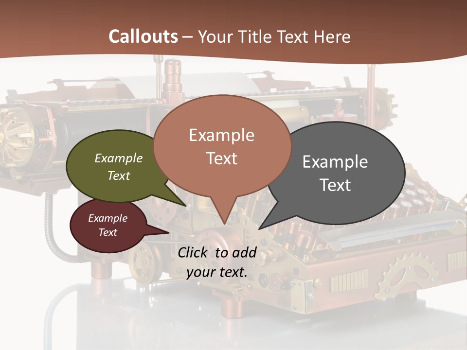 Button Communication Machine PowerPoint Template