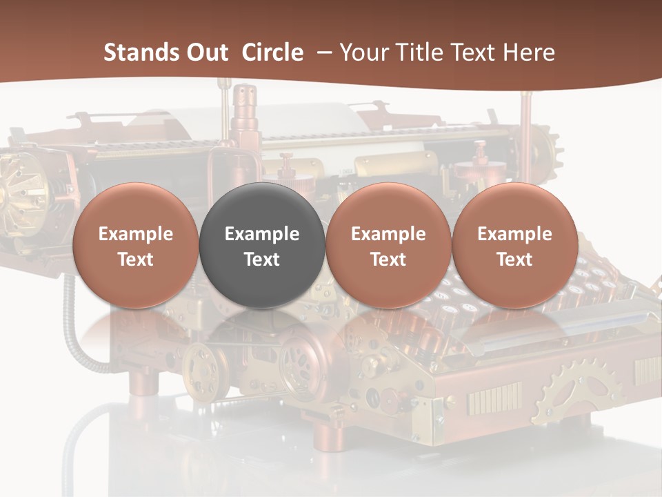 Button Communication Machine PowerPoint Template