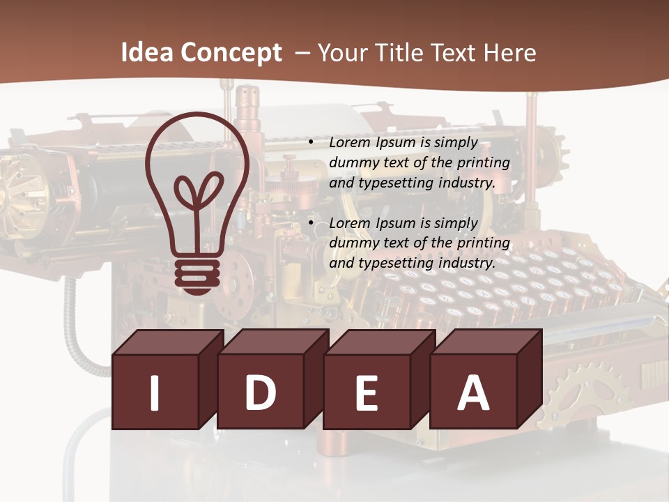 Button Communication Machine PowerPoint Template
