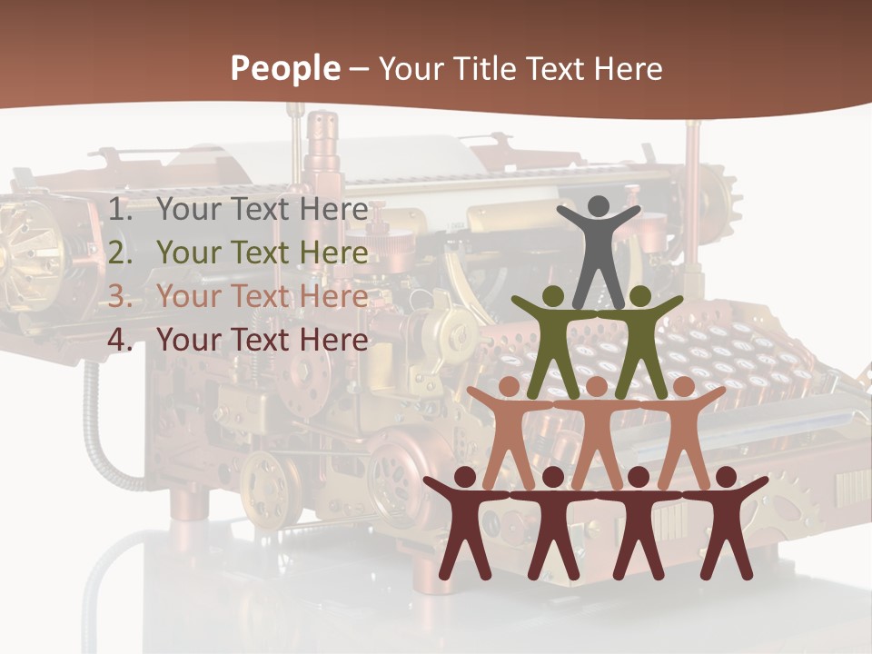 Button Communication Machine PowerPoint Template