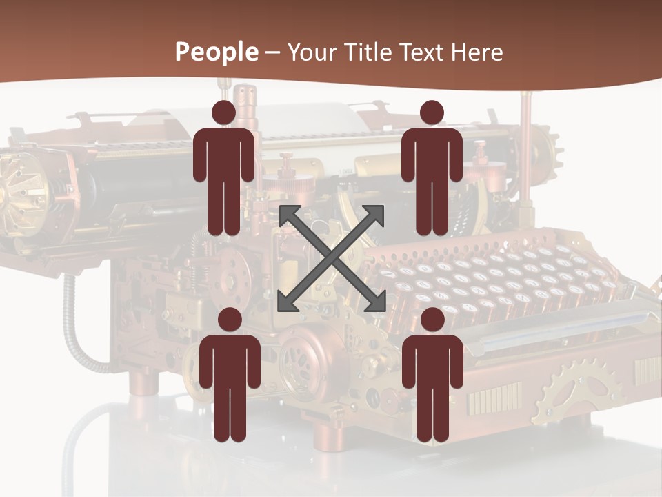 Button Communication Machine PowerPoint Template