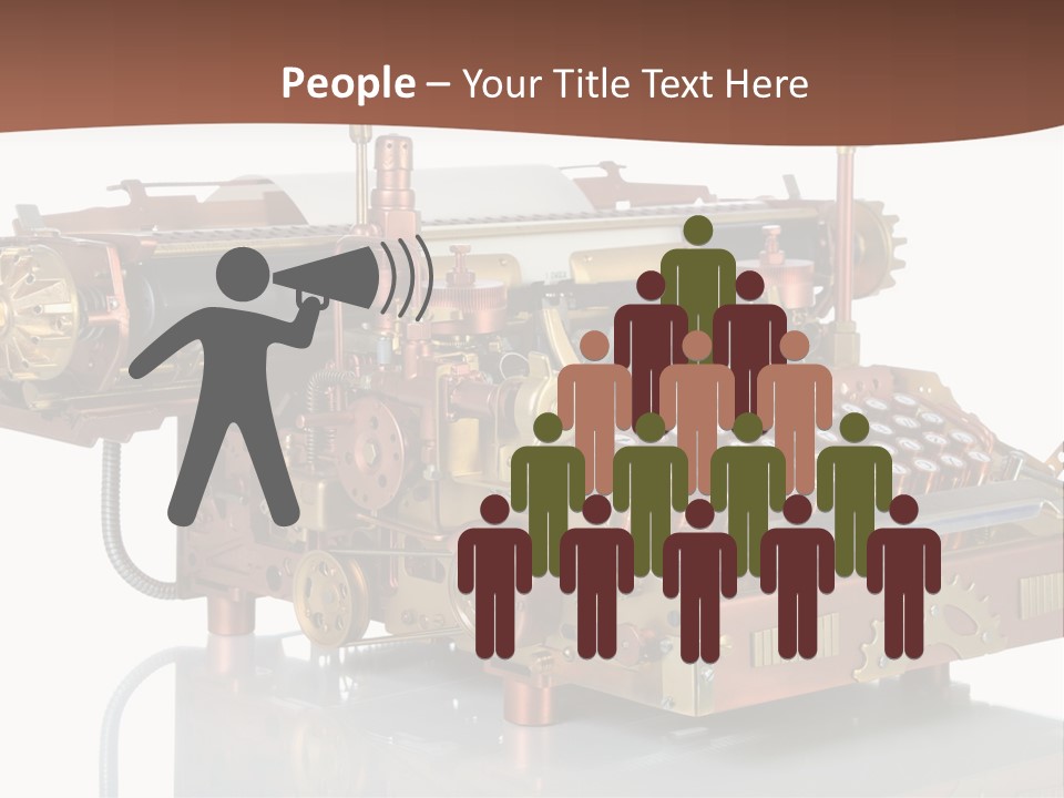 Button Communication Machine PowerPoint Template