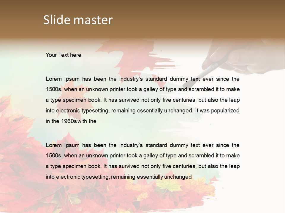 Art Backdrop Brown PowerPoint Template