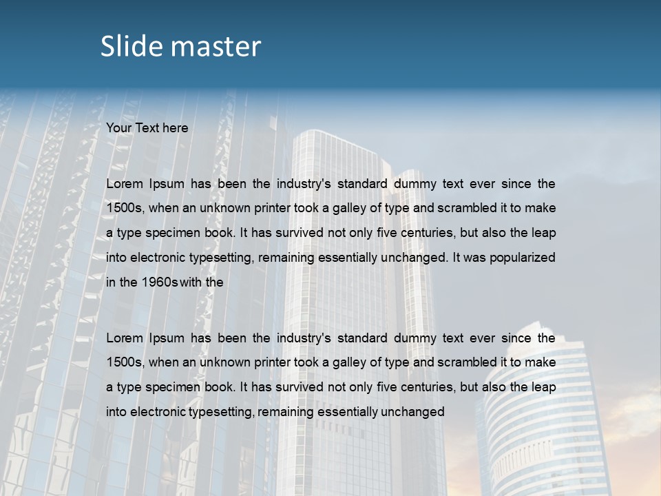 Water Window Corporate PowerPoint Template