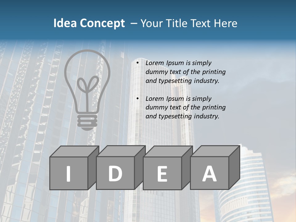 Water Window Corporate PowerPoint Template