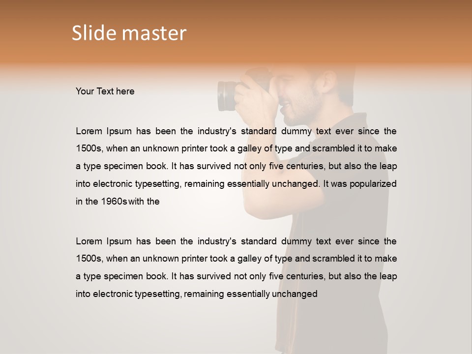 Single Photograph Gray PowerPoint Template