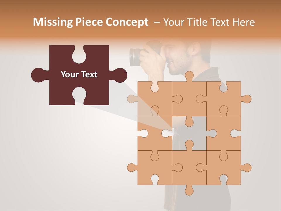 Single Photograph Gray PowerPoint Template