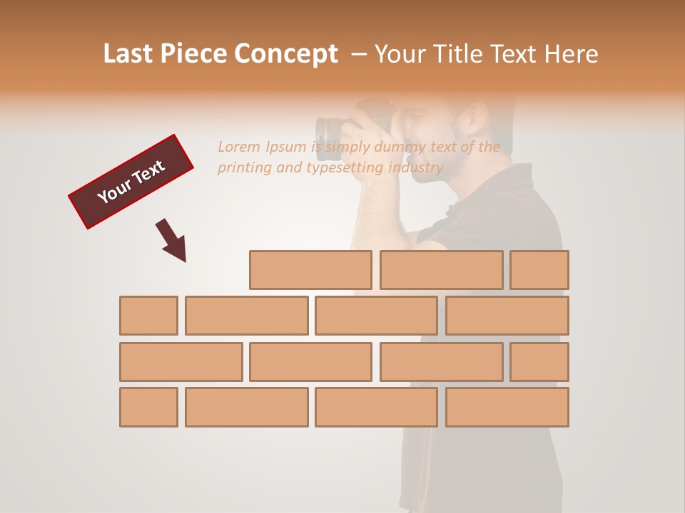 Single Photograph Gray PowerPoint Template