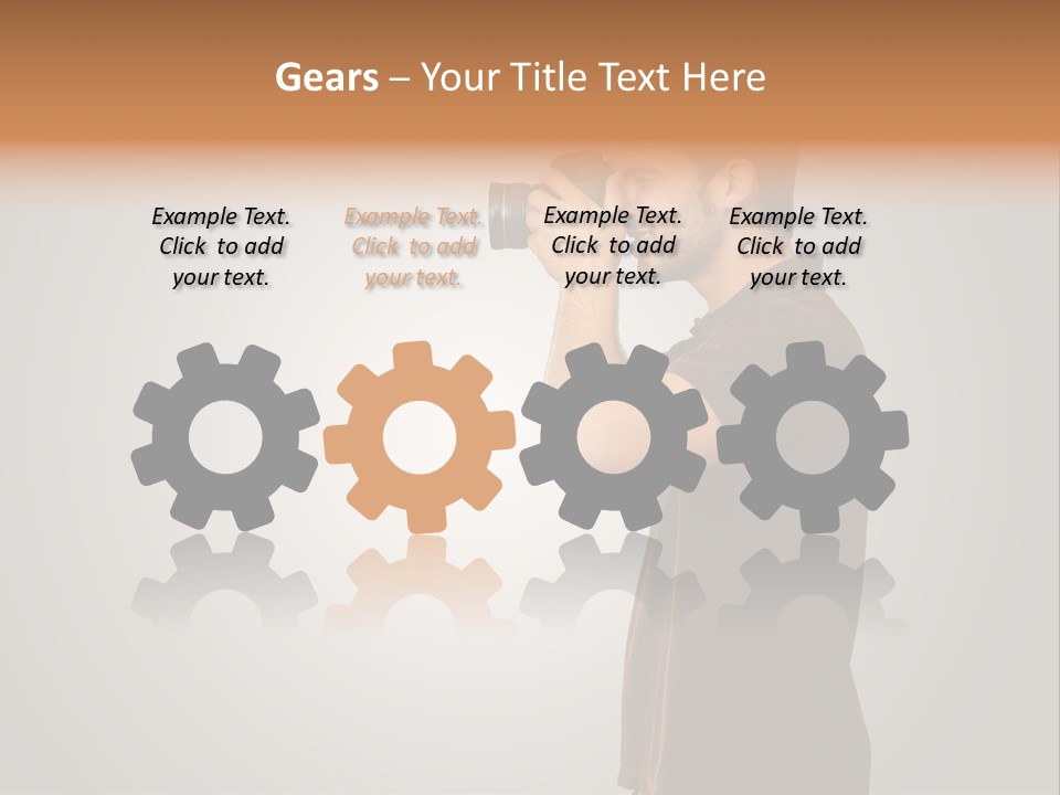 Single Photograph Gray PowerPoint Template