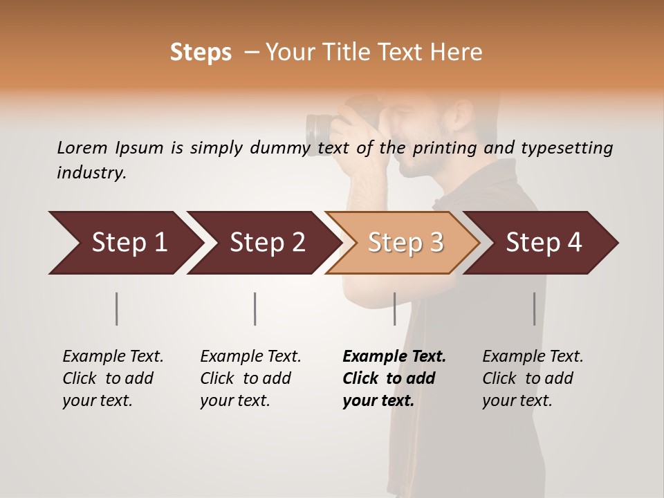 Single Photograph Gray PowerPoint Template