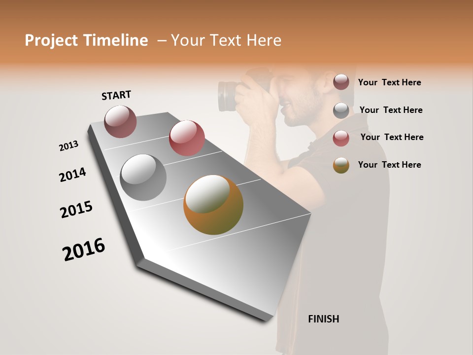 Single Photograph Gray PowerPoint Template