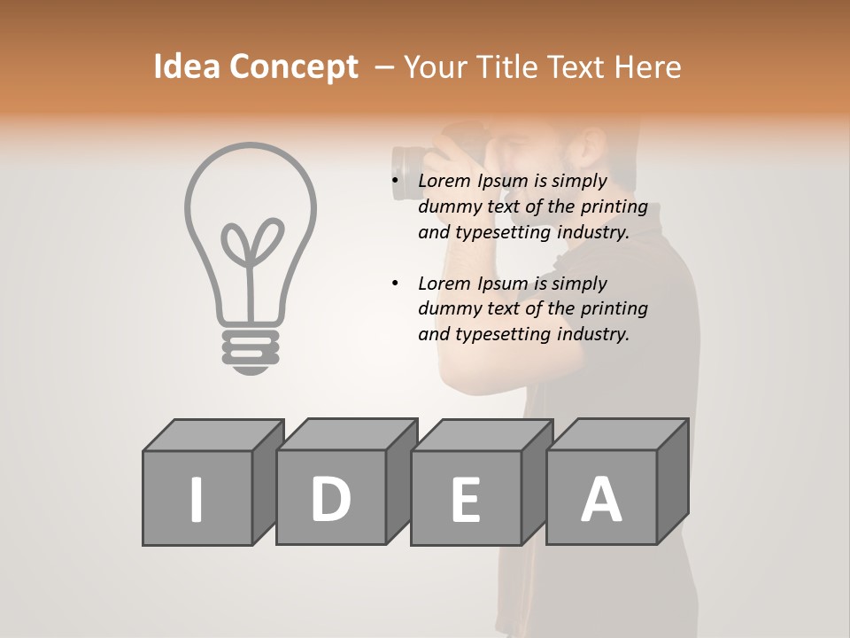 Single Photograph Gray PowerPoint Template