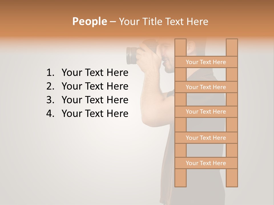 Single Photograph Gray PowerPoint Template