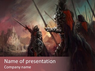 Fantasy Leader Fighter PowerPoint Template