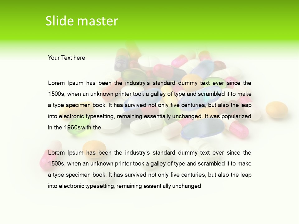 Sick Medications Vitamin PowerPoint Template