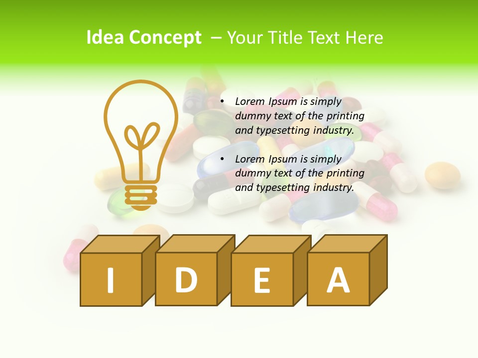 Sick Medications Vitamin PowerPoint Template