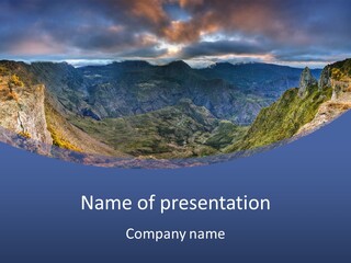 Village Touristy Sky PowerPoint Template