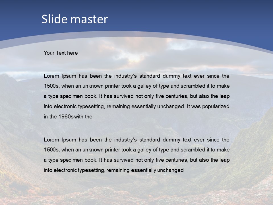 Village Touristy Sky PowerPoint Template