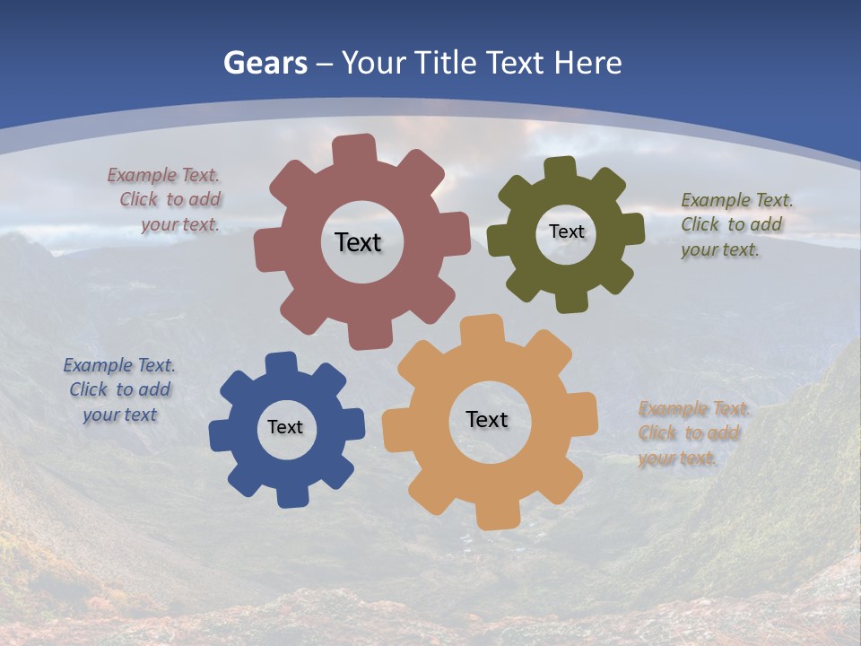 Village Touristy Sky PowerPoint Template